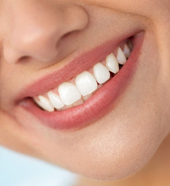 Closeup of a woman smiling