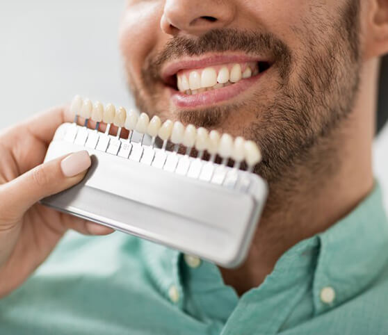 a patient undergoing cosmetic dental treatment process